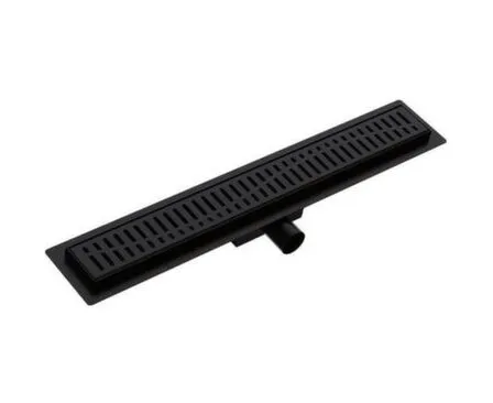 Купить Трап линейный с выпуском D40 мм, черный, 700x70 мм, Gappo в интернет-магазине Akvilon.kz