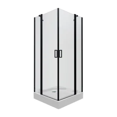Купить Душевое ограждение Тау-Блэк 900x900x2070мм низкий поддон (квадрат), Triton в интернет-магазине Akvilon.kz