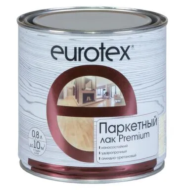 Купить Лак Eurotex Premium паркетный полуматовый 0,8 в интернет-магазине Akvilon.kz