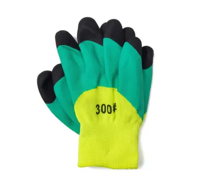 Перчатки вязанные с обливной ладонью желто-зеленые #300 45г в интернет-магазине Akvilon.kz