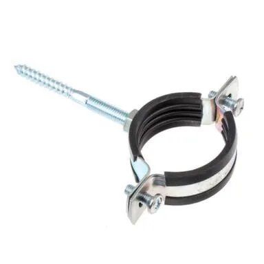 Купить Хомут с креплением на шуруп 1,1/2", 48-52 мм, белый цинк, 1 шт, Стройбат в интернет-магазине Akvilon.kz