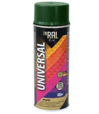 Купить Эмаль аэрозольная алкид универсал, зеленый мох RAL6005, 400 мл, Inral в интернет-магазине Akvilon.kz