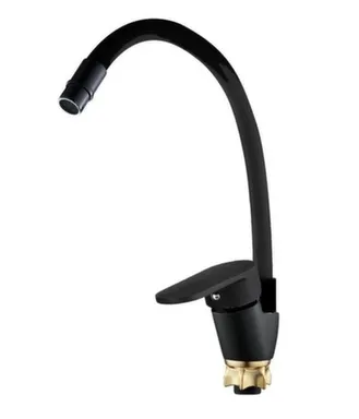 Купить Смеситель для кухни с высоким гибким изливом DV 33-9-FD-KD-M, черный, Divic в интернет-магазине Akvilon.kz