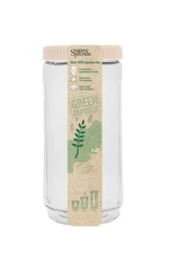 Купить Банка для сыпучих продуктов 1,1л лён, Green Republic в интернет-магазине Akvilon.kz