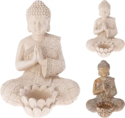 Купить Подсвечник Будда, 14x13x19 см, в ассортименте, Koopman в интернет-магазине Akvilon.kz