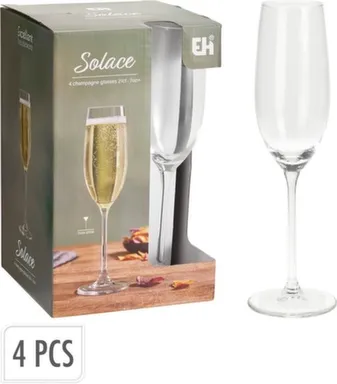 Купить Бокал для шампанского, 210 мл, набор 4 шт, Koopman в интернет-магазине Akvilon.kz