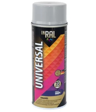 Купить Эмаль аэрозольная алкид универсал, светло-серая RAL7046, 400 мл, Inral в интернет-магазине Akvilon.kz