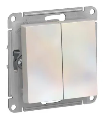 Купить Жемчуг переключатель2 - клав. проходной 10А Atlas в интернет-магазине Akvilon.kz