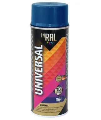 Купить Эмаль аэрозольная алкид универсал, синяя RAL5010, 400 мл, Inral в интернет-магазине Akvilon.kz