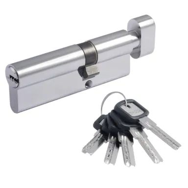 Купить Цилиндровый механизм асимметричный ЛПУВ-90 55-35 мм хром, Нора-М в интернет-магазине Akvilon.kz