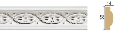 Купить Багет 30x14x2400мм Триумф Белый в интернет-магазине Akvilon.kz