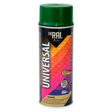 Купить Эмаль аэрозольная алкид универсал, сочно-зеленый RAL6029, 400 мл, Inral в интернет-магазине Akvilon.kz