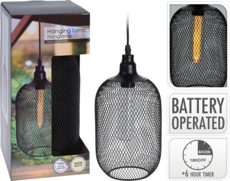 Купить Светильник подвесной, с функцией таймера, с несменяемой лампочкой Эдисона, 15x28 см, Koopman в интернет-магазине Akvilon.kz