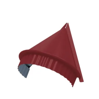 Купить Заглушка конька круглого конусная R80мм Красное вино МЕТАЛЛПРОФИЛЬ в интернет-магазине Akvilon.kz