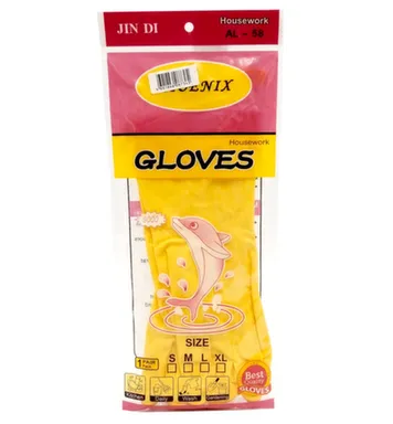 Перчатки резиновые хозяйственные желтые в интернет-магазине Akvilon.kz