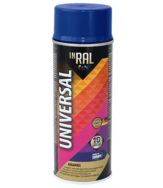 Купить Эмаль аэрозольная алкид универсал, темно-синий RAL5002, 400 мл, Inral в интернет-магазине Akvilon.kz