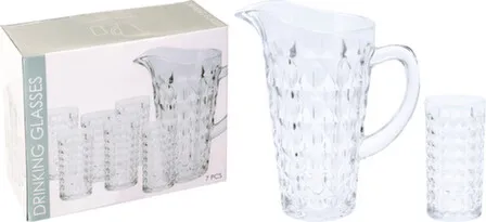 Купить Кувшин 1л в комплекте с стаканами 6 штук 300мл, Koopman в интернет-магазине Akvilon.kz