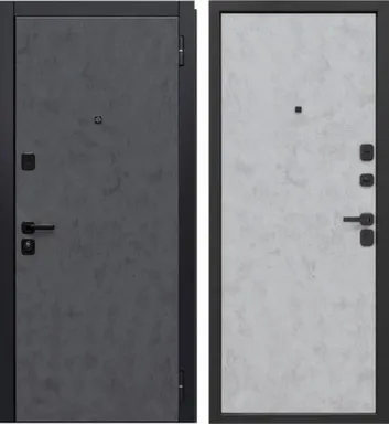 Купить Дверь металлическая 7,5см Монтана (бетон лофт графит) Бетон серый Феррони Правое 860 в интернет-магазине Akvilon.kz