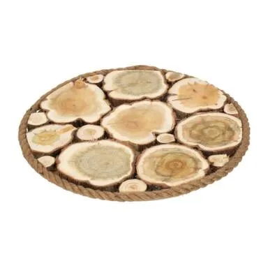 Купить Панно можжевеловое, круг, D=30 см, с канатом, Банные штучки в интернет-магазине Akvilon.kz