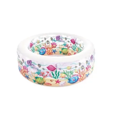 Купить Детский надувной бассейн Fishy Fun 152x56 см, 360 л, от 6 лет, надувное дно, белый, Intex в интернет-магазине Akvilon.kz