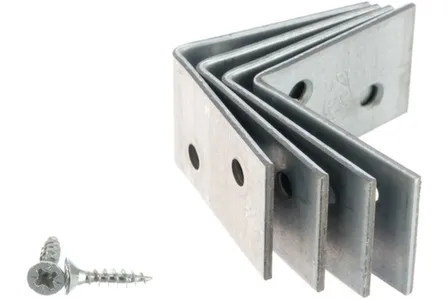 Купить Уголки мебельные 40x40x25x2 с шур. (белый цинк 4 шт), Стройбат в интернет-магазине Akvilon.kz