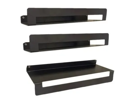 Купить Набор полок с держателем полотенец, 3 шт, черные, HitMix в интернет-магазине Akvilon.kz