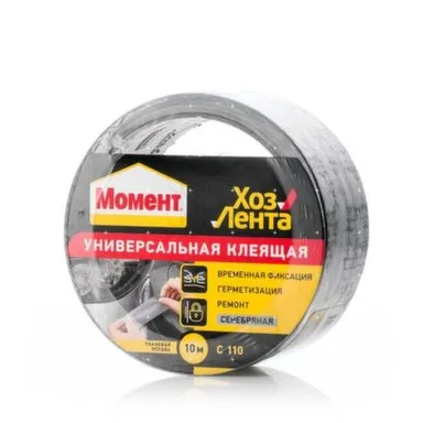 Купить Лента хозяйственная клеящая МОМЕНТ 10 м в интернет-магазине Akvilon.kz