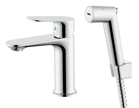 Купить Смеситель д/умывальника Shore с гигиен. душем, Voda в интернет-магазине Akvilon.kz