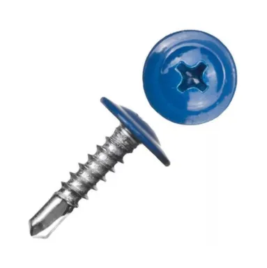 Купить Саморез ПШ 4,2x16 мм по металлу сверло 1 Синий в интернет-магазине Akvilon.kz