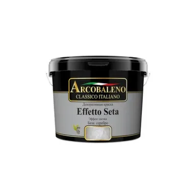 Купить Краска декоративная Arcobaleno Effetto Seta серебро 1 кг в интернет-магазине Akvilon.kz