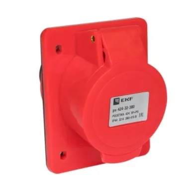 Купить Розетка стационарная 3Р+РЕ 32А 380В EKF в интернет-магазине Akvilon.kz