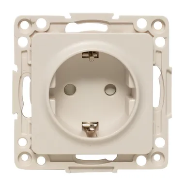 Купить Белая розетка 1- местная 16А з/к Стокгольм в интернет-магазине Akvilon.kz