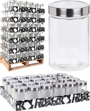 Купить Банка для хранения с крышкой, 1200 мл, Koopman в интернет-магазине Akvilon.kz