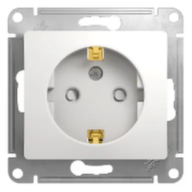 Купить Розетка 1-местная Schneider Electric Glossa Белая в интернет-магазине Akvilon.kz