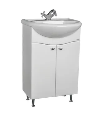 Купить Тумба Волна без ящика, с умывальником Уют 55 см, ДОМИНО в интернет-магазине Akvilon.kz