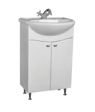 Купить Тумба Волна без ящика, с умывальником Уют 50 см, ДОМИНО в интернет-магазине Akvilon.kz