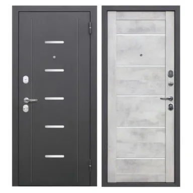 Купить Дверь металлическая 7,5см Гарда (серебро) Бетон снежный (царга) Феррони Правое 960 в интернет-магазине Akvilon.kz