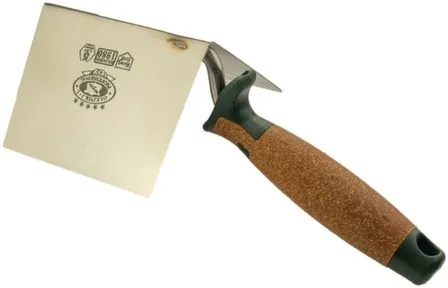 Купить Кельма для внутренних углов из нержавеющей стали 75x110 мм, пробковая ручка, Олейник в интернет-магазине Akvilon.kz