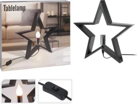 Купить Лампа настольная Звезда 35x5,5x34 см, цоколь E14, Koopman в интернет-магазине Akvilon.kz