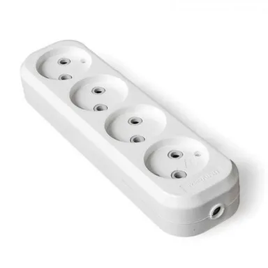 Купить Колодка удлинителя, 4 розетки, без заземления, UNIVersal в интернет-магазине Akvilon.kz