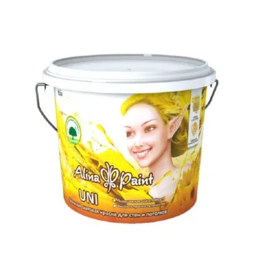 Купить Краска латексная для стен и потолков Uni 15 кг моющаяся, Alina Paint в интернет-магазине Akvilon.kz