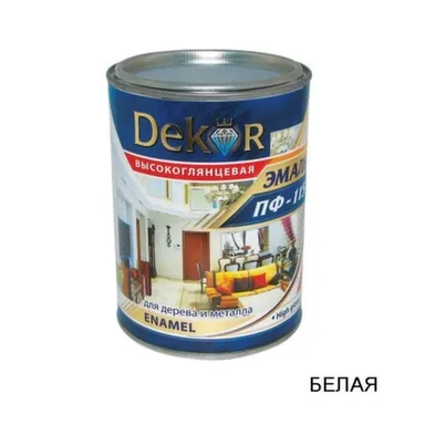 Купить Эмаль Dekor ПФ-115 алкидная для дерева и металла белая 1,8 в интернет-магазине Akvilon.kz