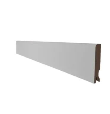 Купить Плинтус МДФ ламинированный 80x16x2400 мм, белый, Лука в интернет-магазине Akvilon.kz