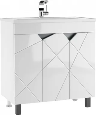 Купить Тумба напольная Vector с умывальником Absolute 80 см, Домино в интернет-магазине Akvilon.kz