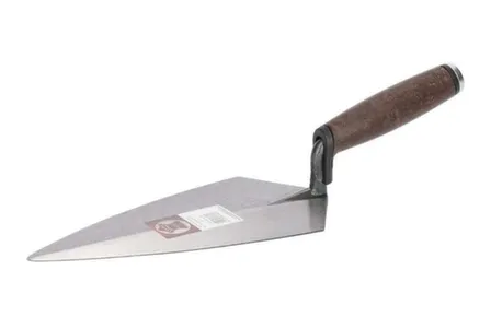 Купить Кельма каменщика кованная 279 мм, Филадельфия, Олейник, кожаная ручка в интернет-магазине Akvilon.kz