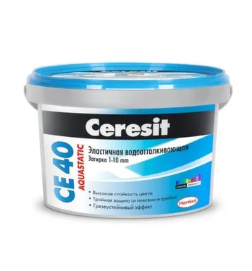 Купить Затирка для кафеля Аквастатик, небесный, 2 кг, Ceresit в интернет-магазине Akvilon.kz