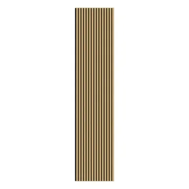 Купить Панель стеновая акустическая МДФ реечная Белый дуб, черный войлок, шпон 2700x600x21 мм, Vilonty в интернет-магазине Akvilon.kz