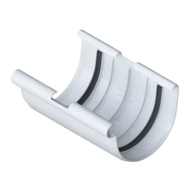 Купить Муфта желоба, ПВХ, белая, АльтаПрофиль в интернет-магазине Akvilon.kz