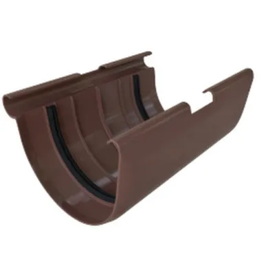 Купить Муфта желоба, ПВХ, коричневая, АльтаПрофиль в интернет-магазине Akvilon.kz