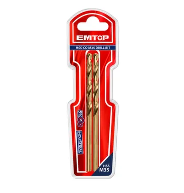 Купить Сверло по металлу 8 мм, кобальт HSS-CO M35, 2шт в наборе, EMTOP в интернет-магазине Akvilon.kz